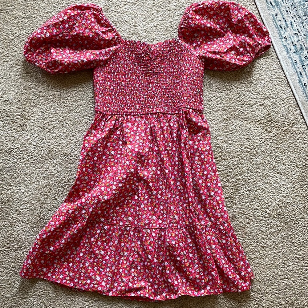 Mango puff sleeve dress